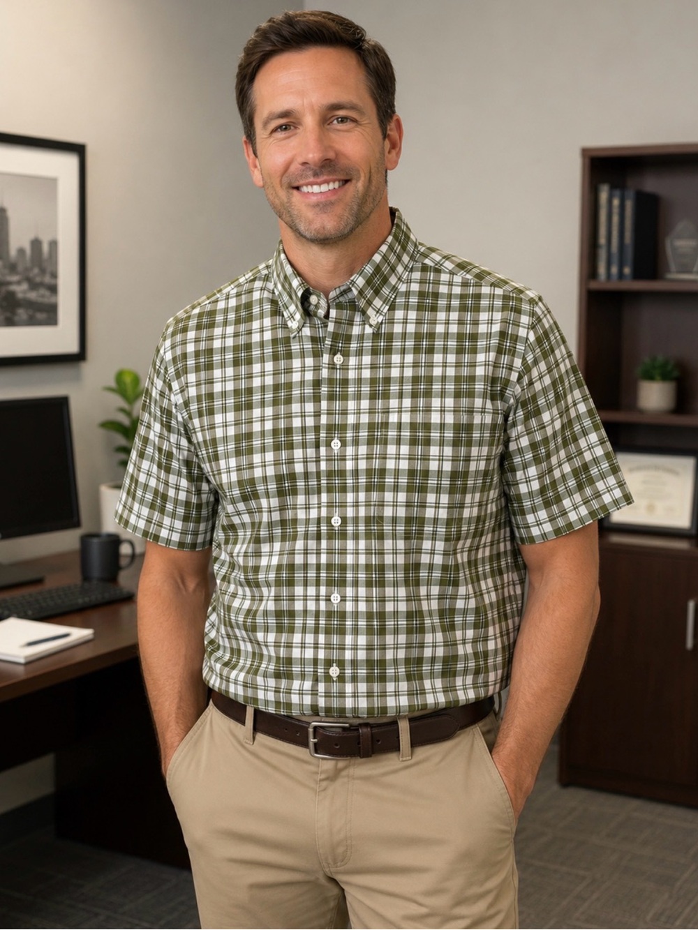 Daniel Cremieux Signature Collection Short Sleeve Button Down Shirt